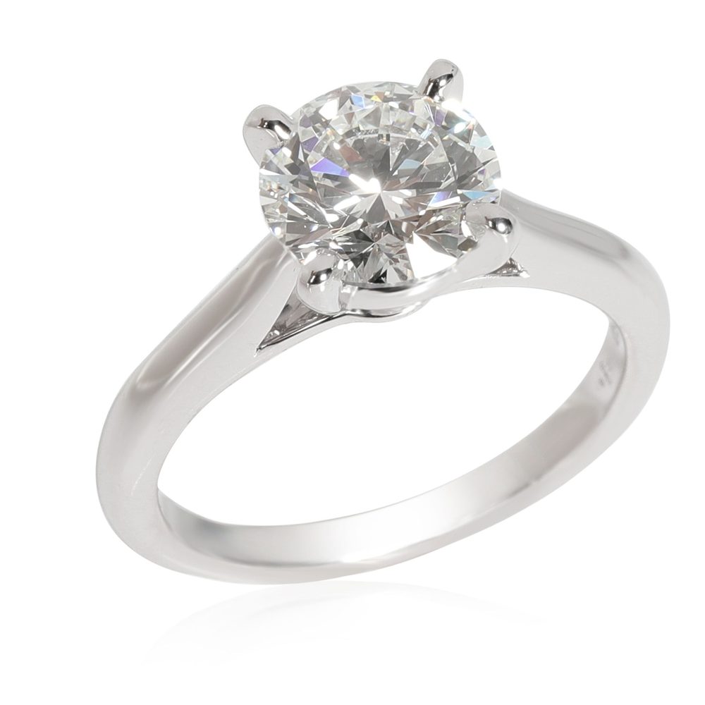Cartier 1895 Diamond Engagement Ring in Platinum G VS2 1.38 CTW - Picture 3 of 5